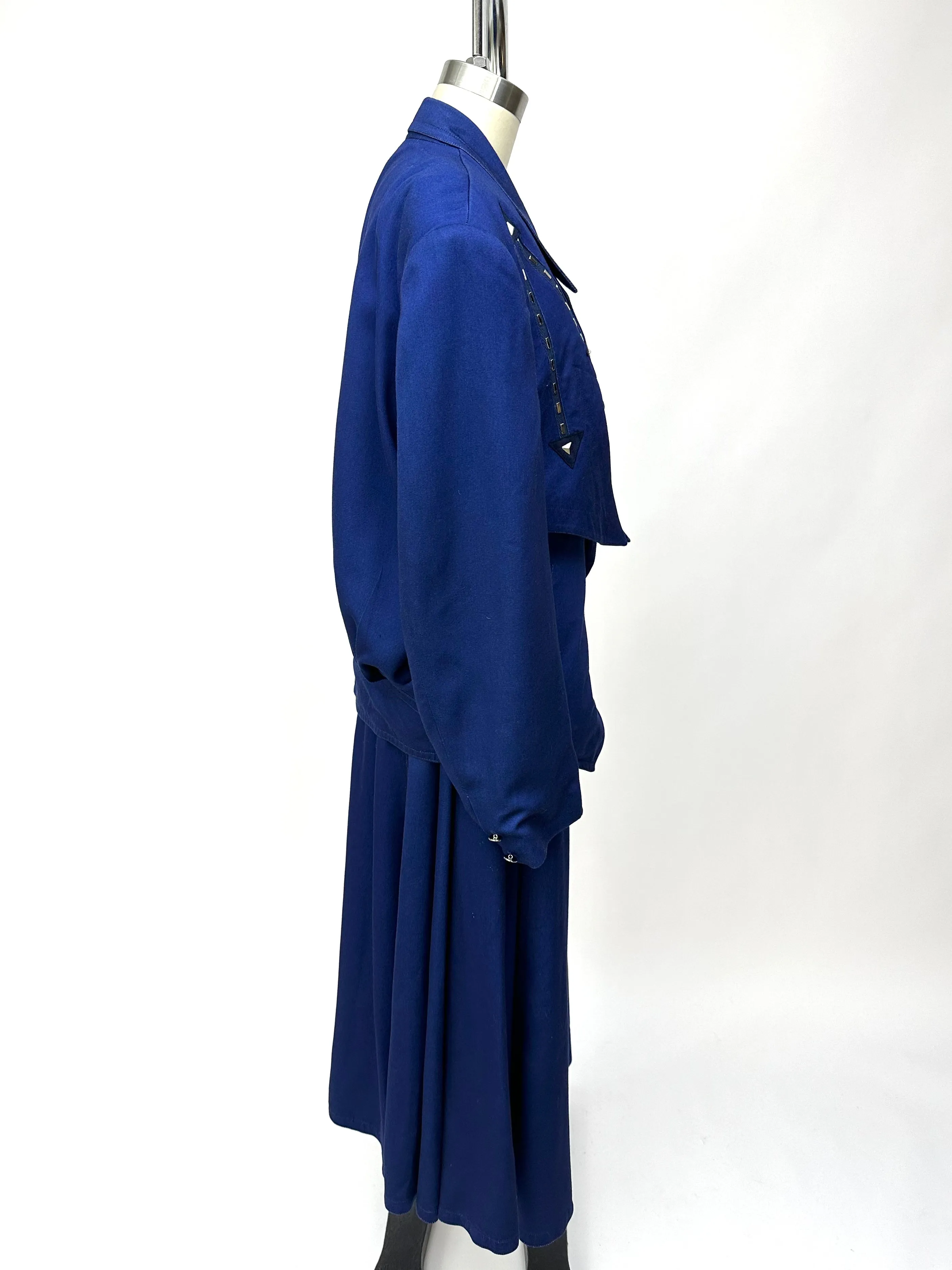 1980s Kansai O² Arrow Embellished Skirt Set