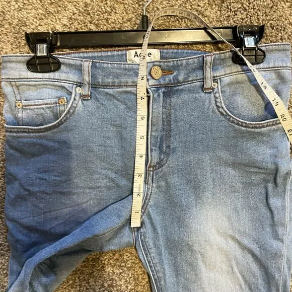 Acne Studios Skin 5 Skinny Jeans Ace Sky Blue Size 27