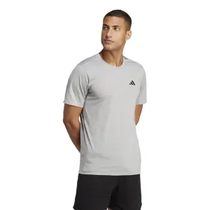 adidas Men's Essentials Feel Ready Training T-Shirt, Medium Grey Heather/White/Black