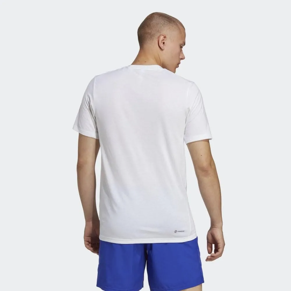 adidas Men's Essentials Feel Ready Training T-Shirt, White/Black