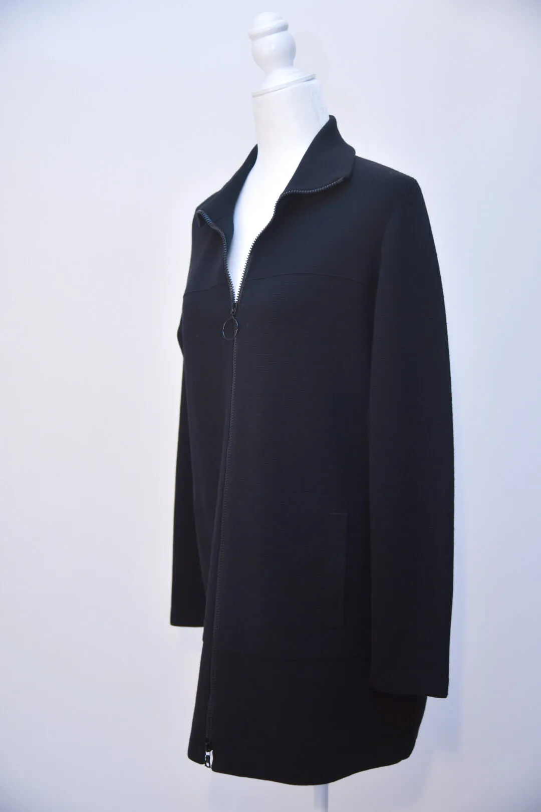 Akris Full Zip Collared Front Pocket Sweater