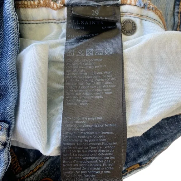 ALLSAINTS Skinny Jeans with Faded Detailing