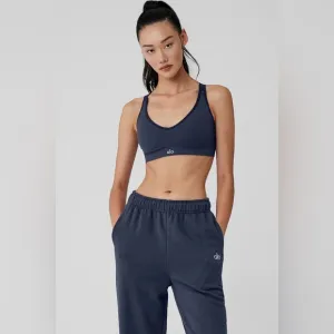 Alo yoga Seamless Ribbed Favorite Bra in Navy