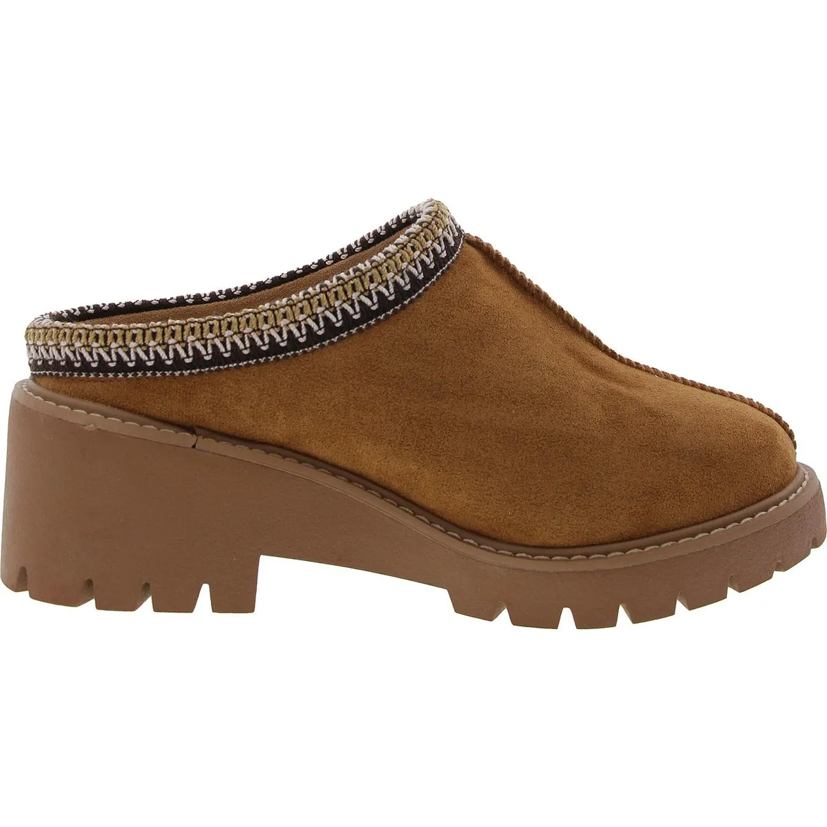 Anne Klein Womens Akdaylin Embellished Faux Fur Moccasins