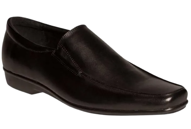 Bacco Bucci Jake Black Leather Slip On Loafer