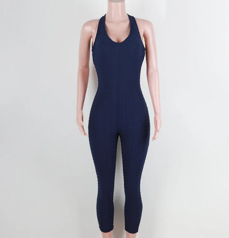 Backless Fitness Jumpsuit