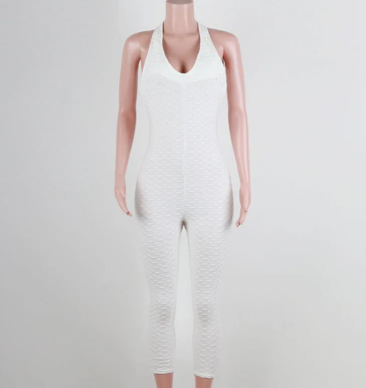 Backless Fitness Jumpsuit