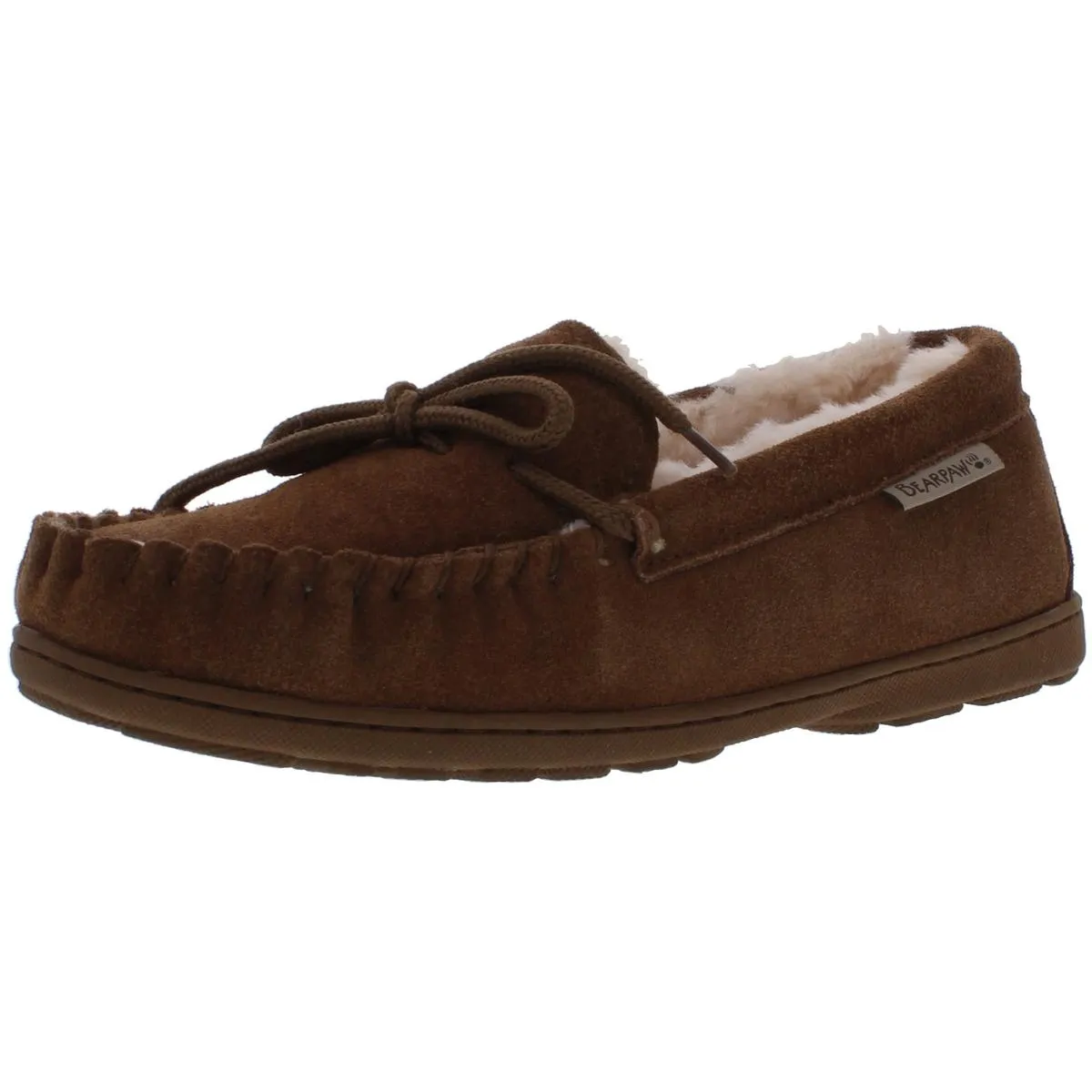 Bearpaw Womens Mindy Suede Slip On Moccasins
