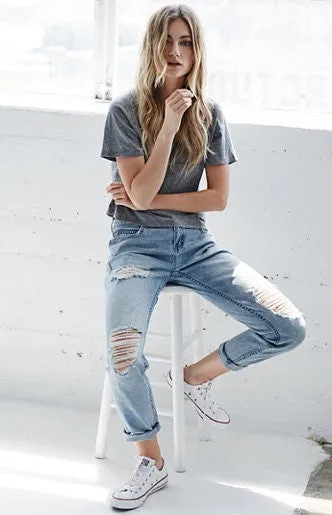 Billabong Women's New Boy Denim Jeans | Light Well Worn