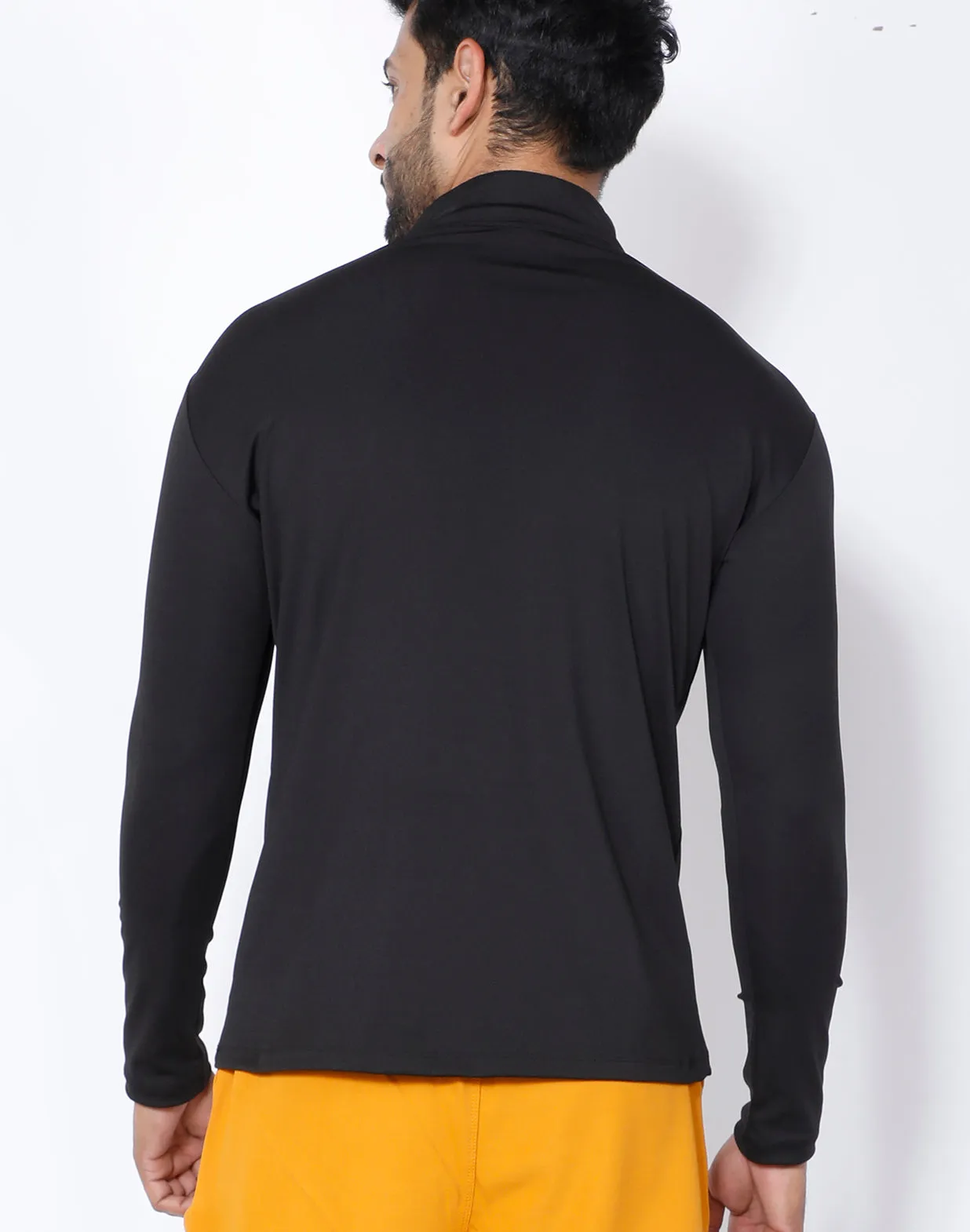 Black & Yellow Half Zipper