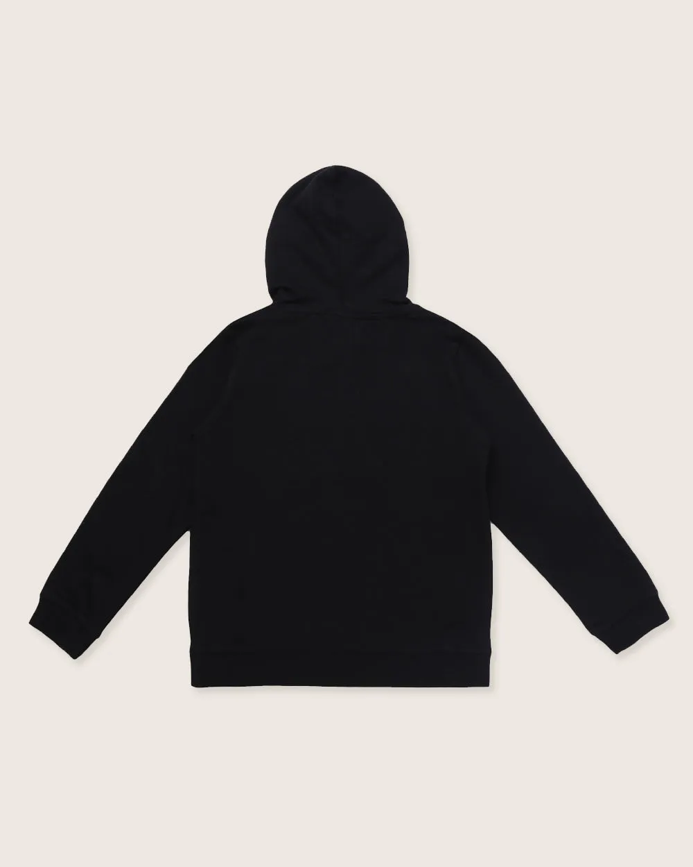 Black Bear Face Fur Applique Hoodie