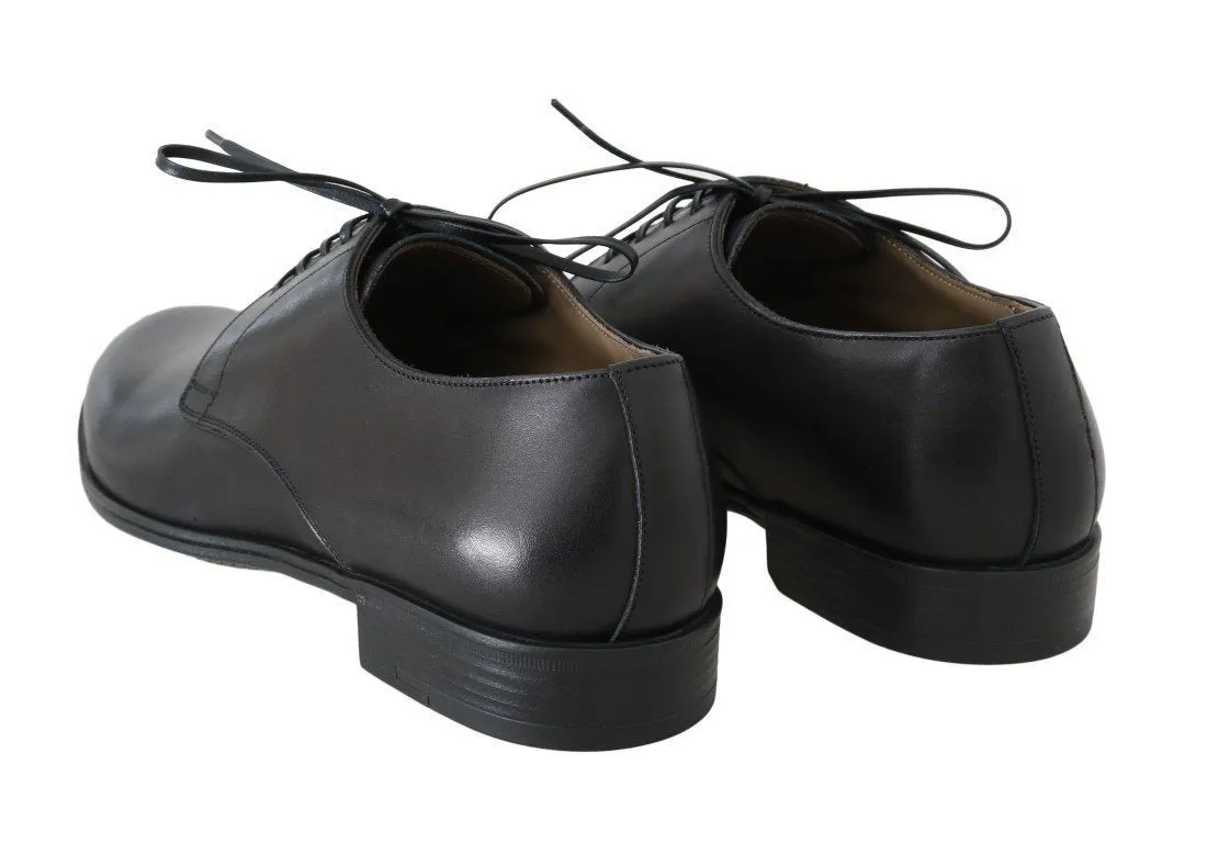 Black Leather Dress Formal Derby Shoes