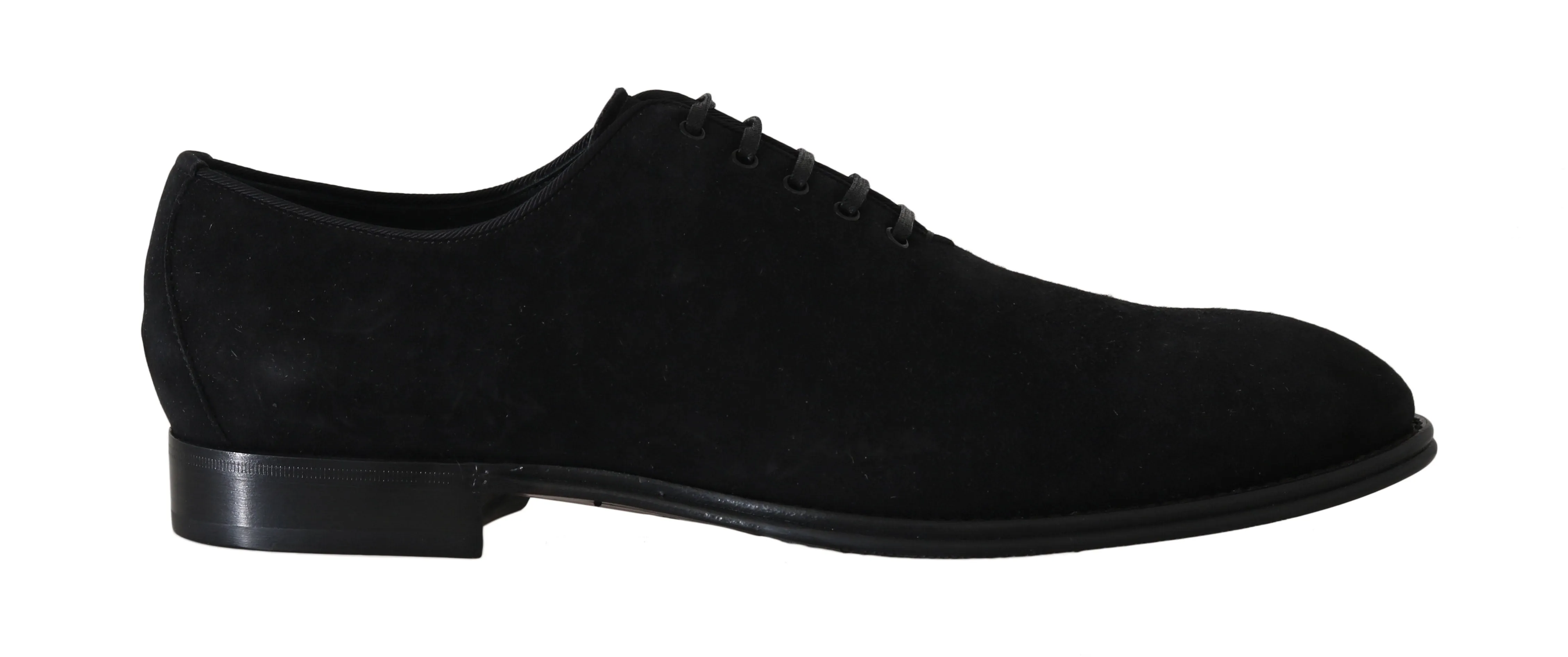 Black Suede Leather Derby Dress Shoes