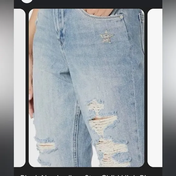Blank NYC Ludlow Star Child Cropped High Rise Boyfriend Jeans Women’s NW…