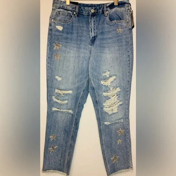 Blank NYC Ludlow Star Child Cropped High Rise Boyfriend Jeans Women’s NW…