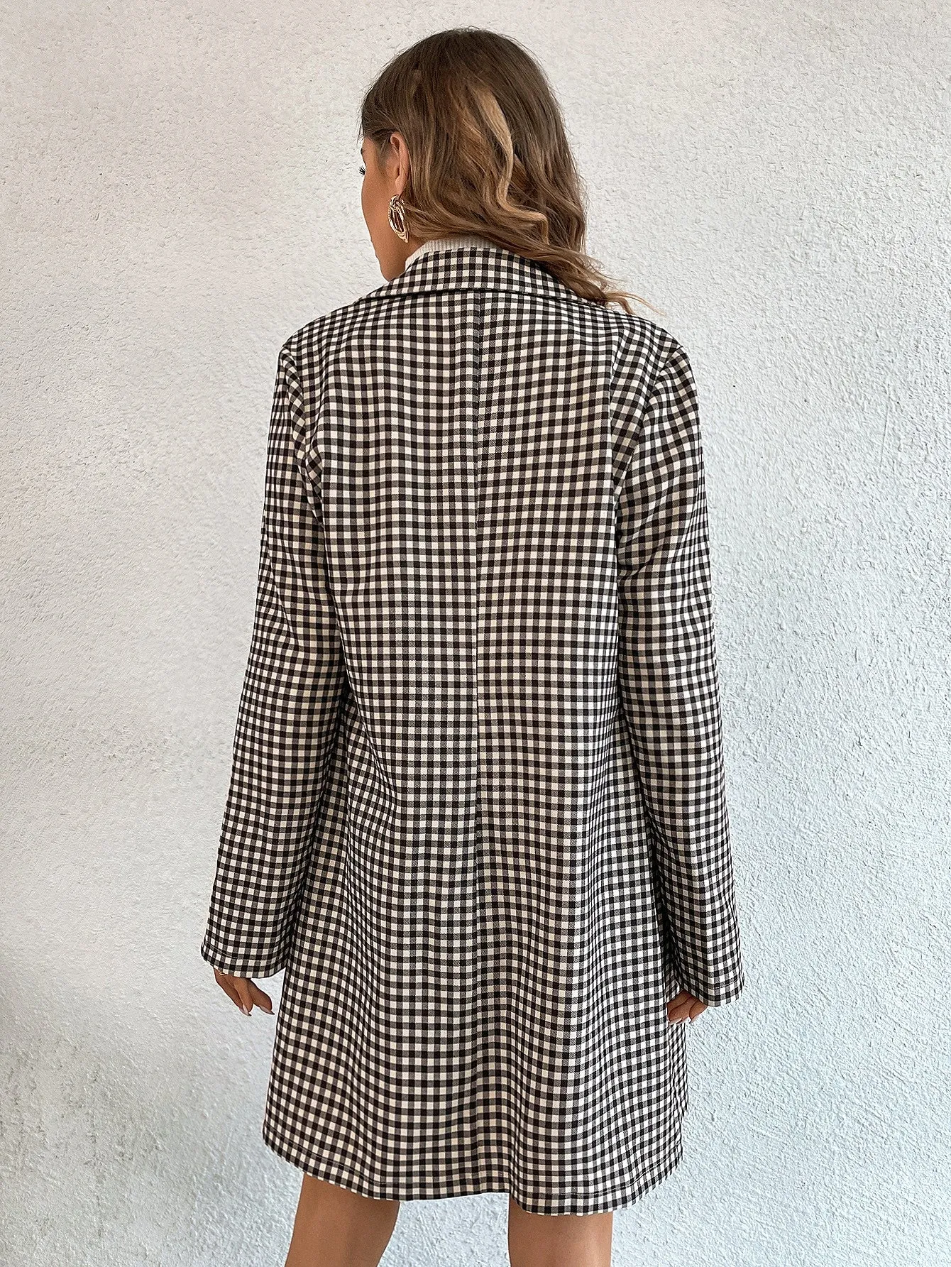 Blazer Raffinéa con Estampado de Guingán - Cherry Vibes CR