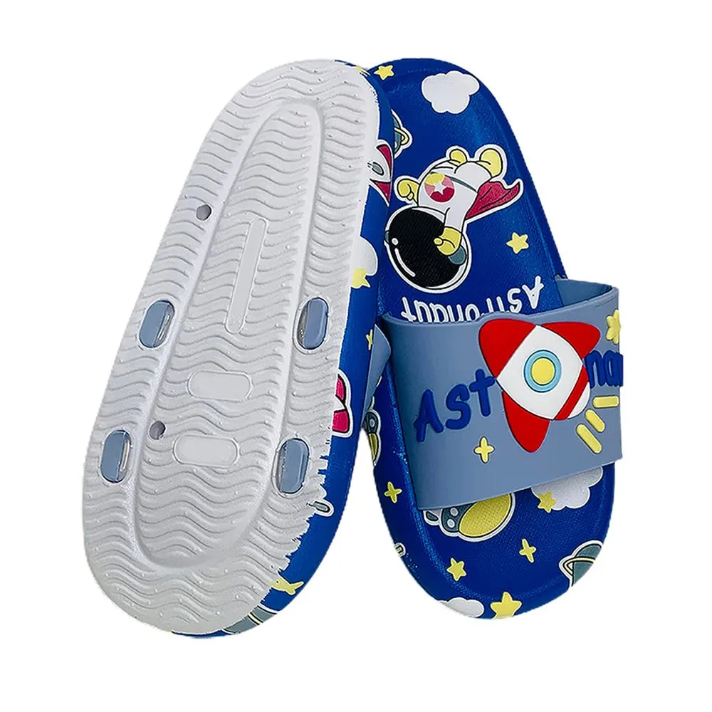Blue all over Astronaut theme Slip on Clogs, Summer/Monsoon all season Footwear for Toddlers & Kids