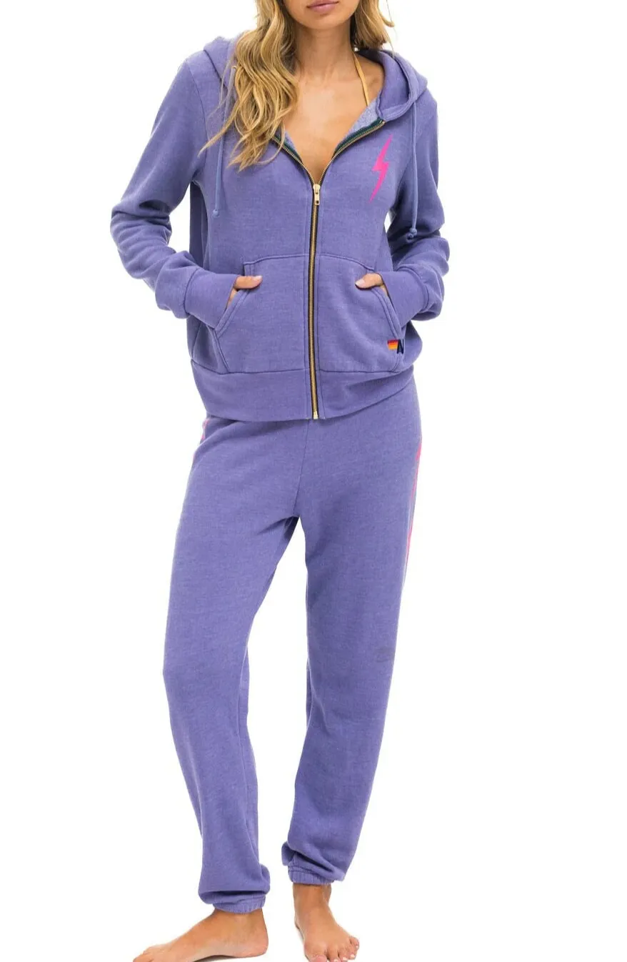 Bolt 2 Zip Hoodie - Lavender/Neon Pink