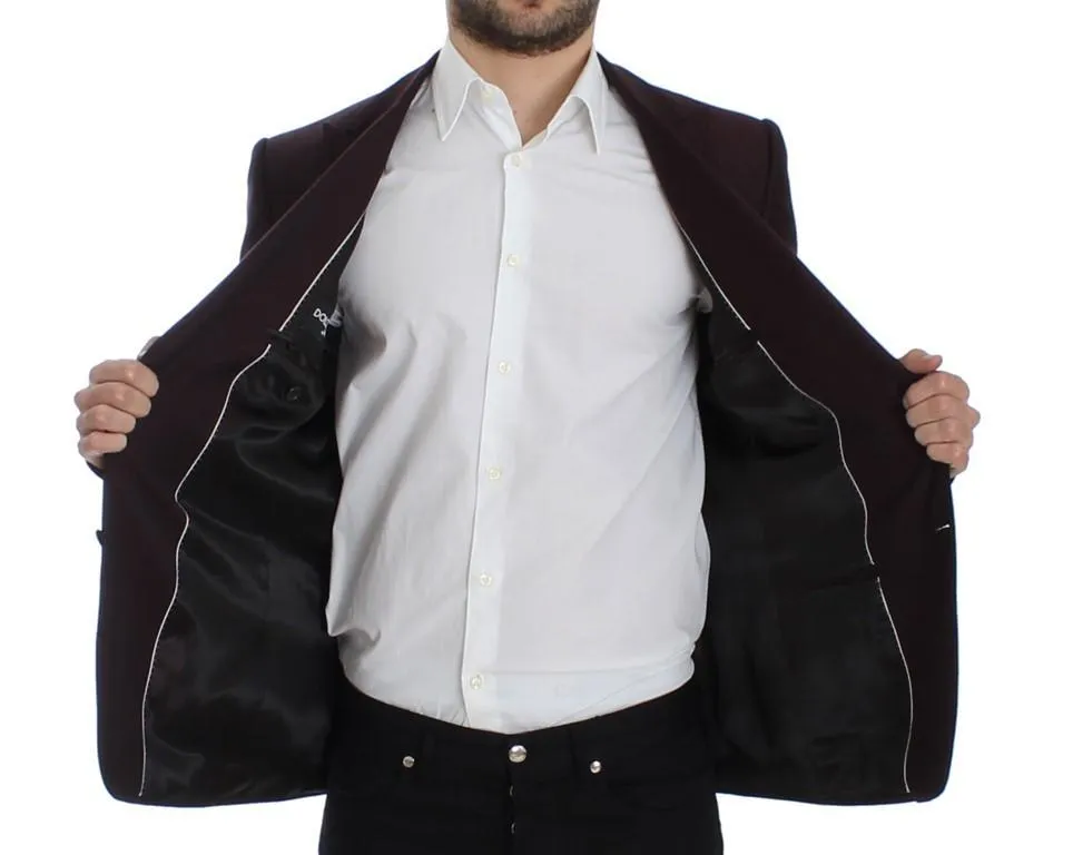 Bordeaux wool slim fit blazer