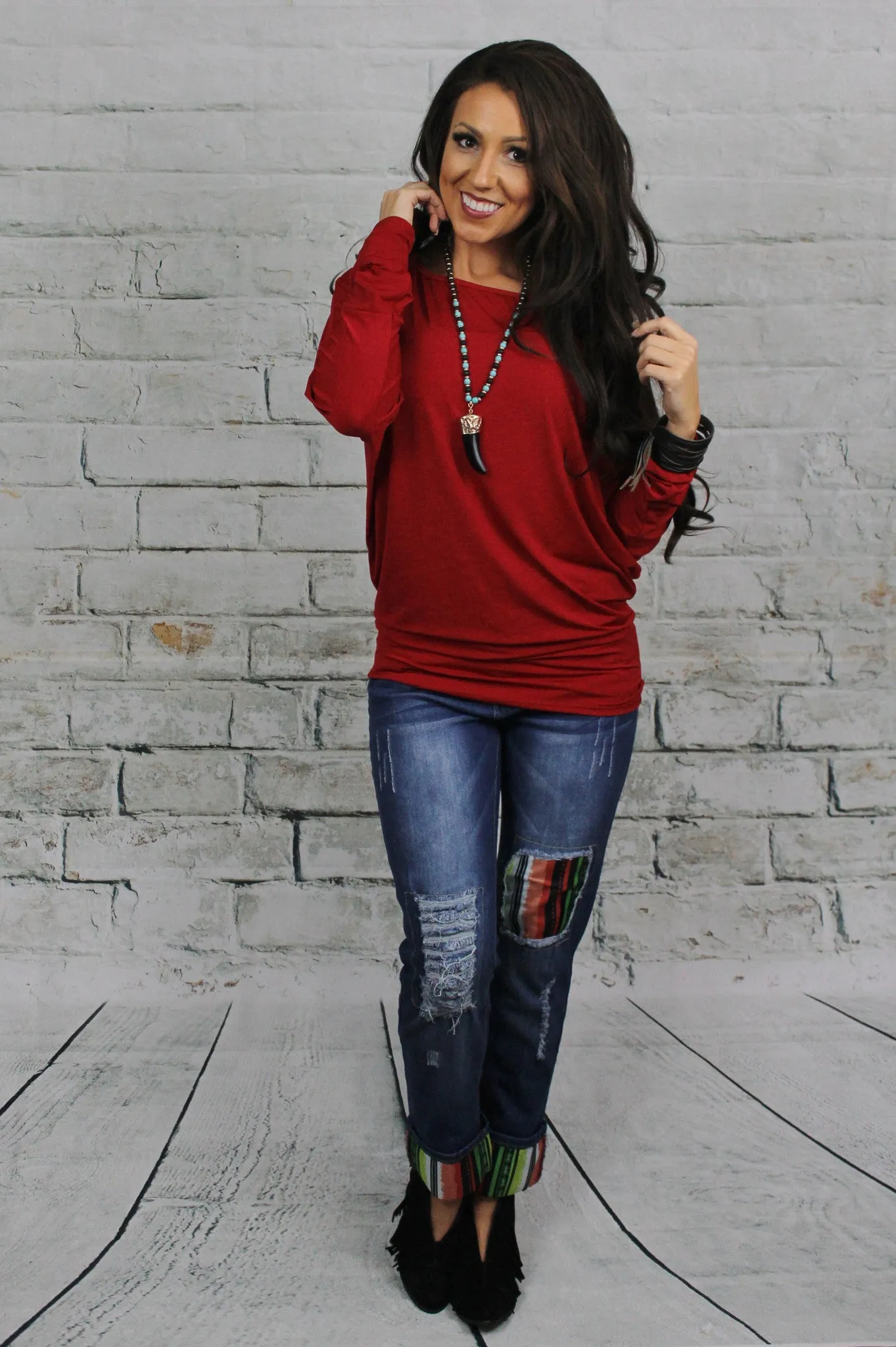 Boyfriend Jeans-Serape