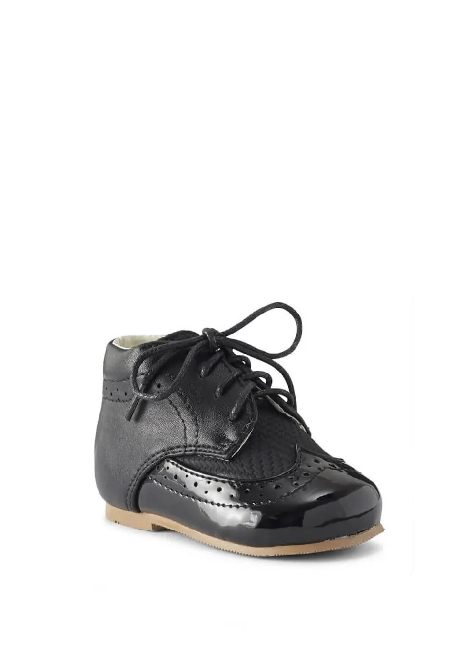 Boys Black Brogue Boot