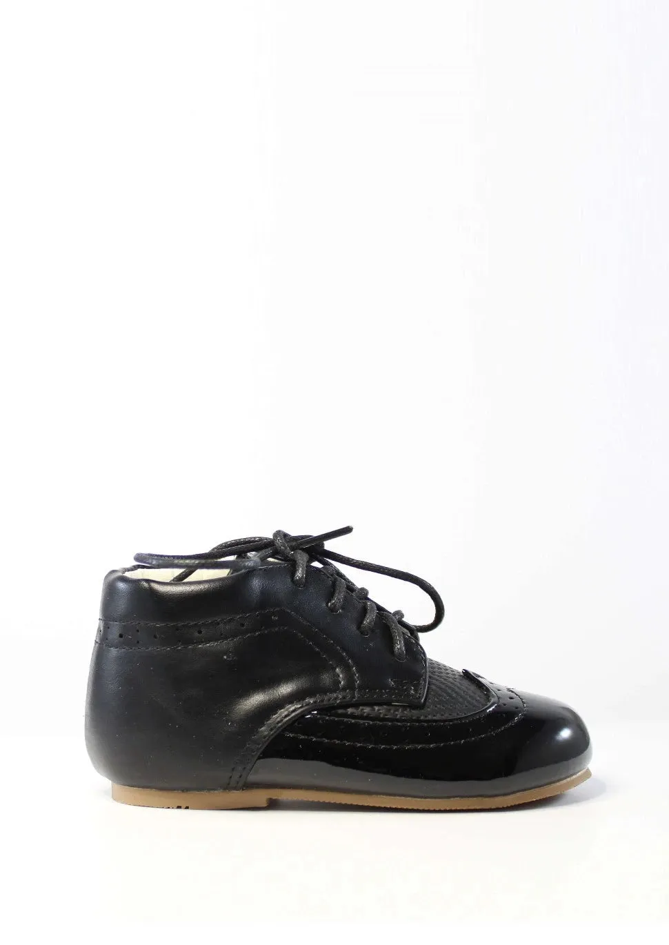 Boys Black Brogue Boot