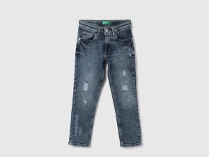 Boys Solid Straight Fit Jeans
