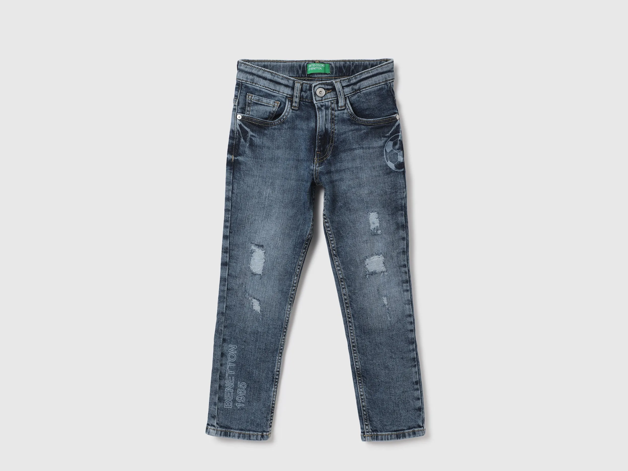 Boys Solid Straight Fit Jeans