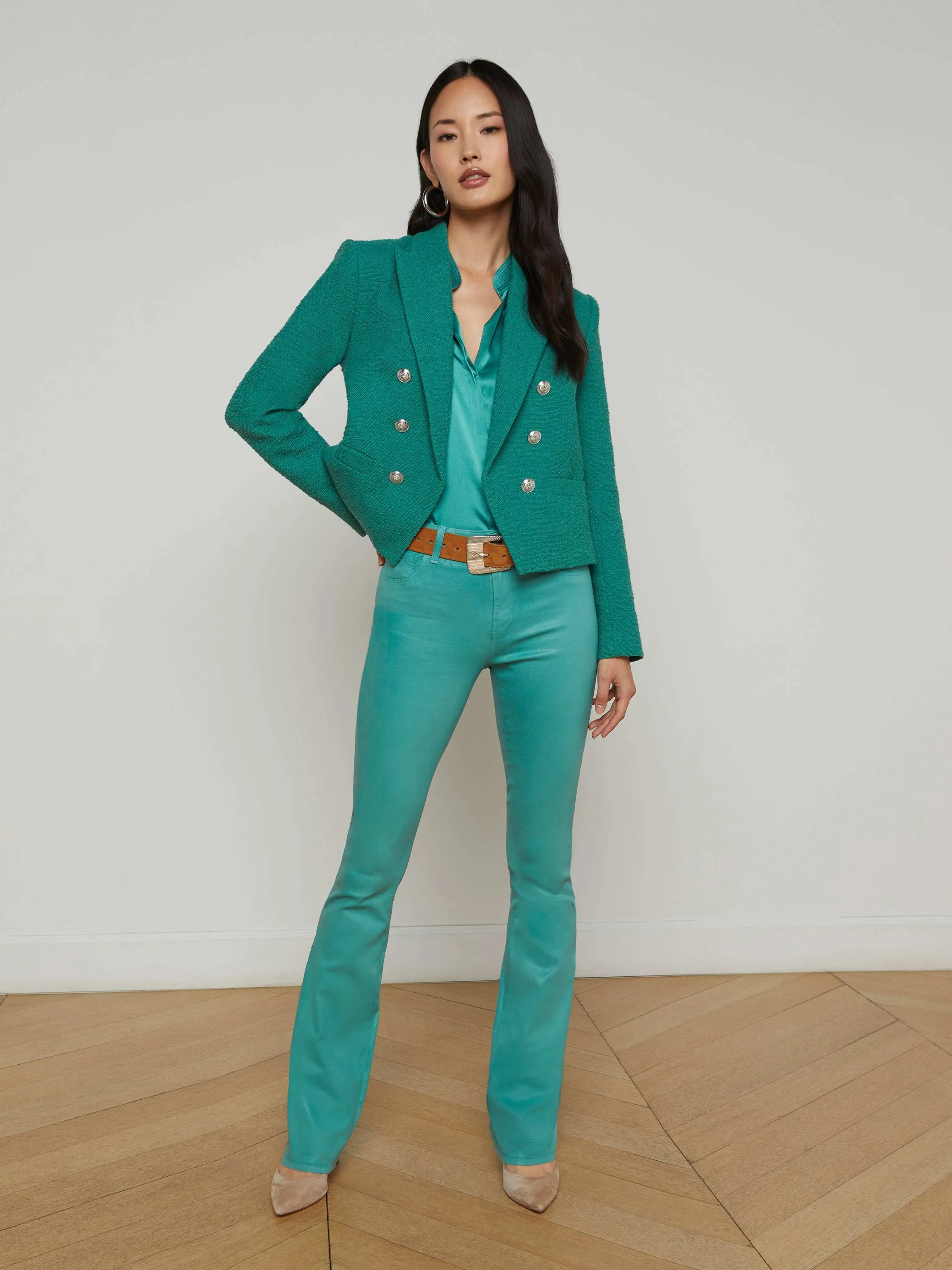 Brooke Open-Front Blazer