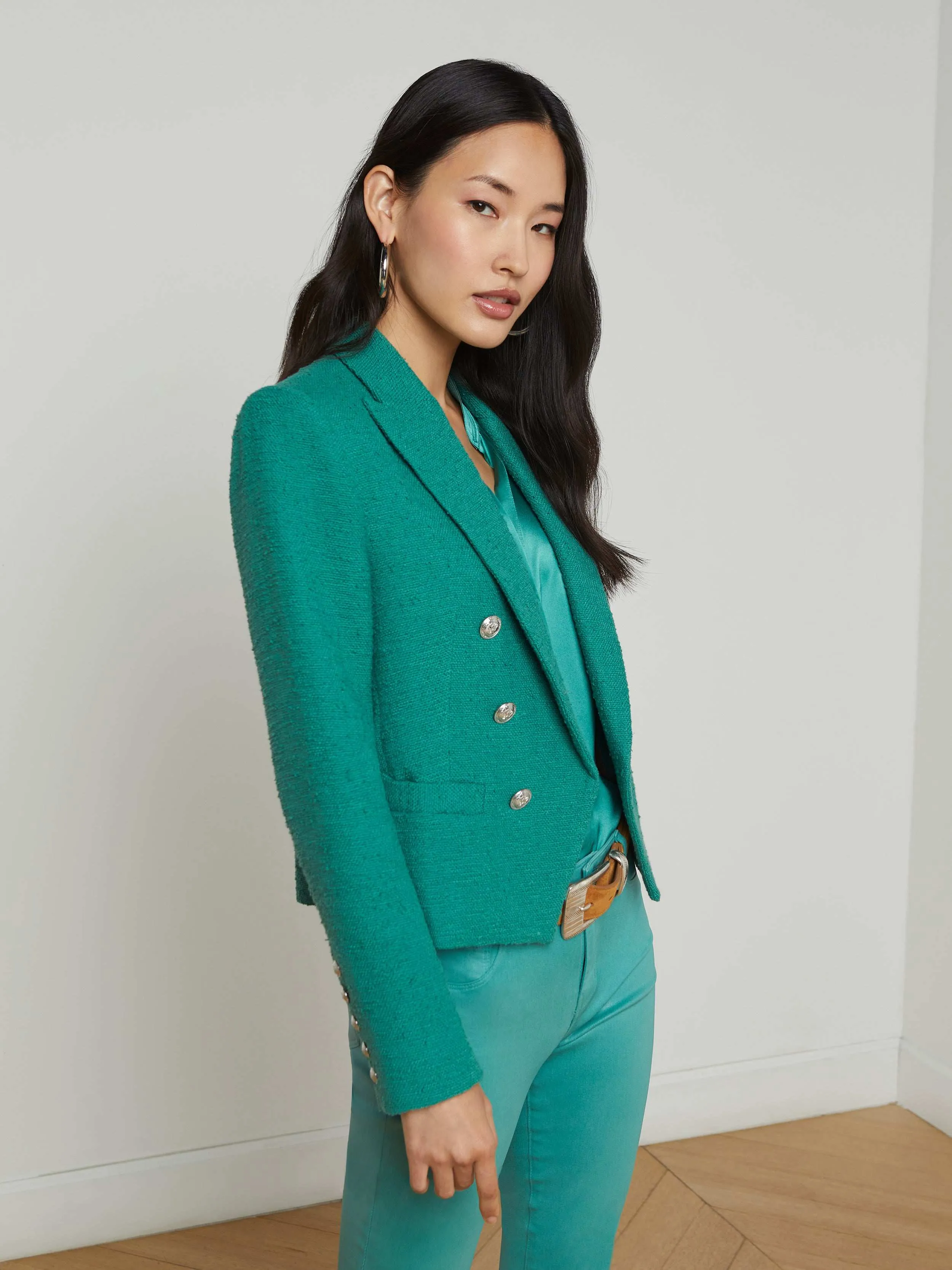 Brooke Open-Front Blazer