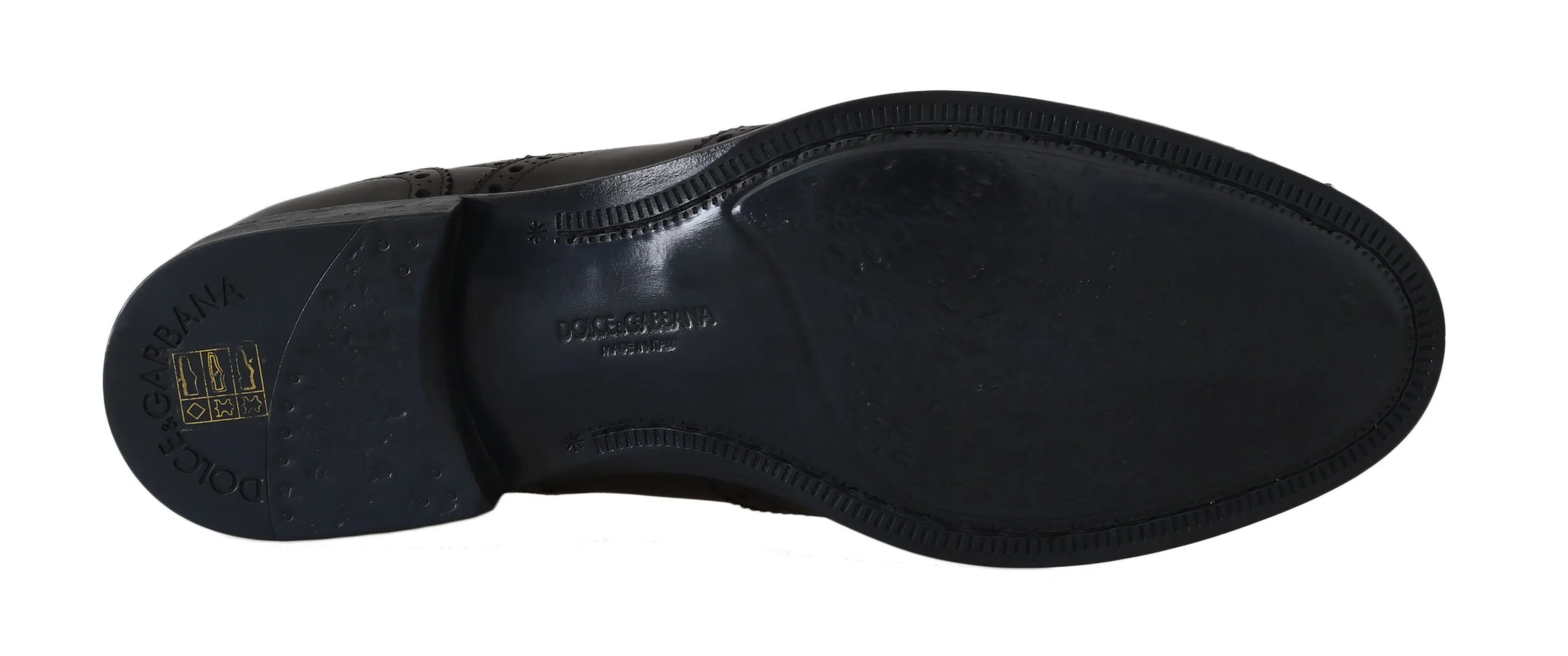 Brown Leather Wingtip Derby Formal Shoes