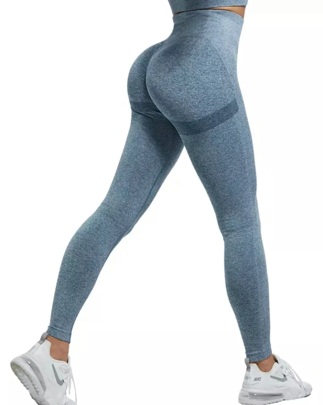 Bubble Butt Leggings- Blue Grey