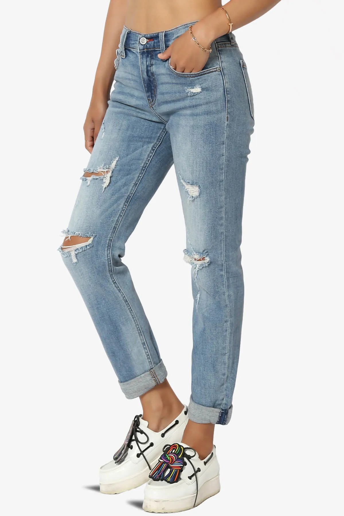 Caitlin Distressed Boyfriend Jeans
