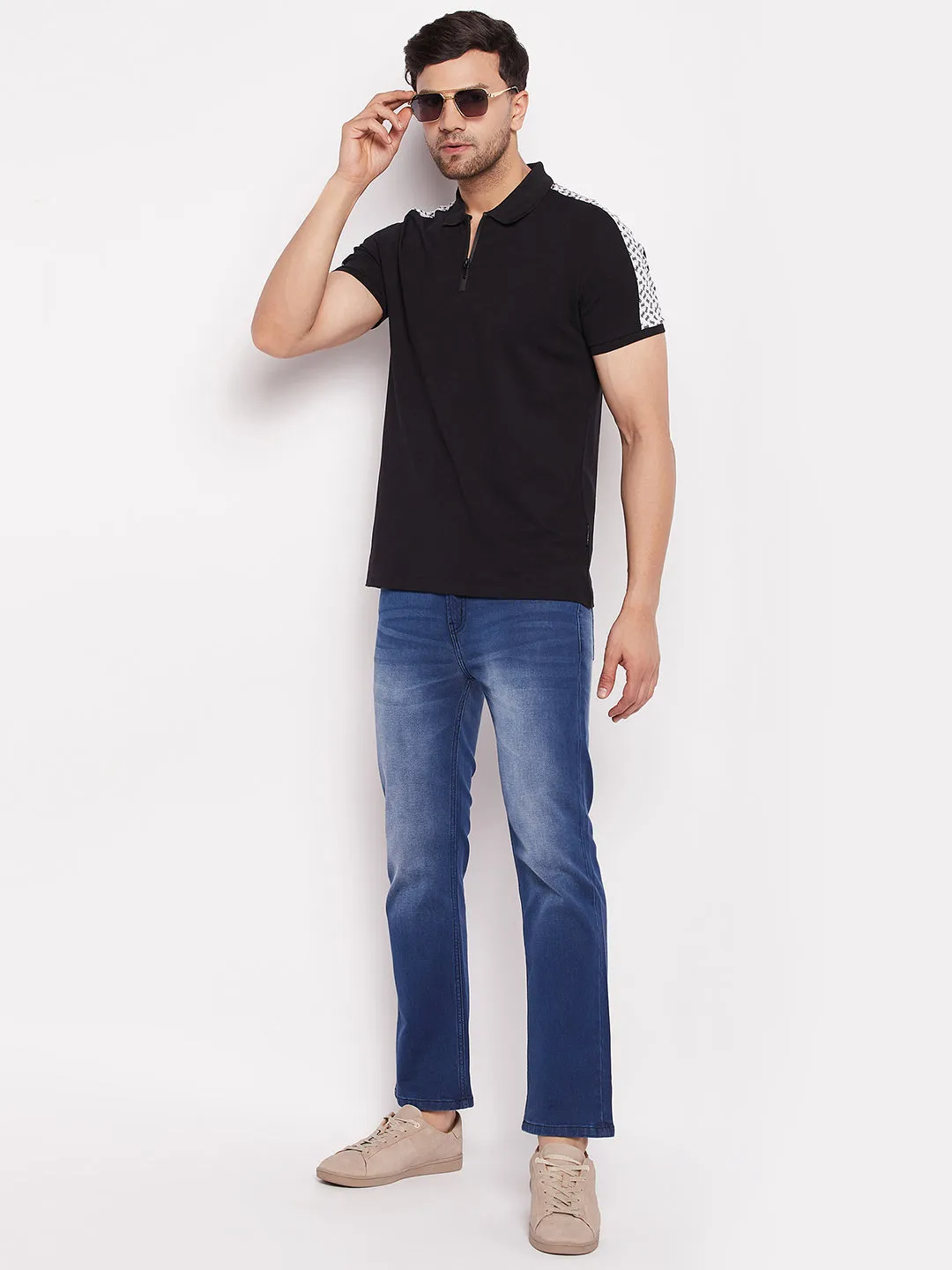 Camla Blue Faded  Regular Fit Jeans