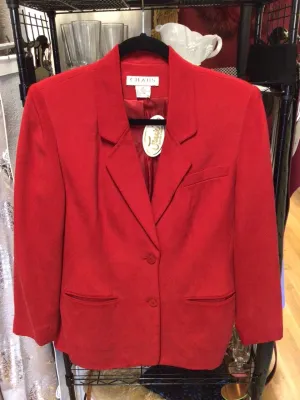 CHAUS 100% SILK BLAZER, size 10  #3003