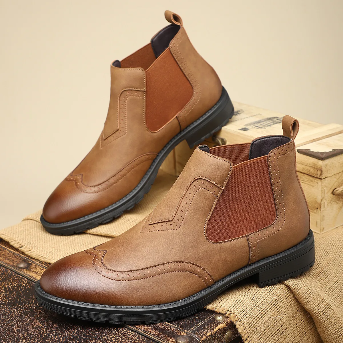 Chester Brogue Chelsea Boots