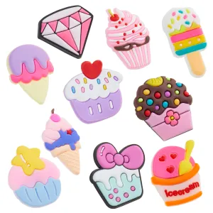 CityComfort Clog Charms, Cute Shoe Decoration Charms Pack of 10 - MULTI