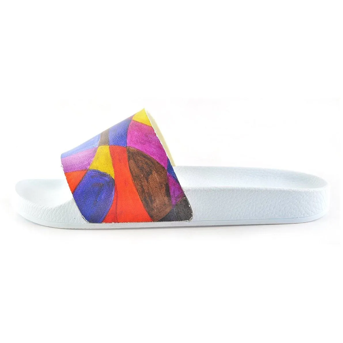 Colored Pastel Pattern Geometric Patterned Sandal - CAP107
