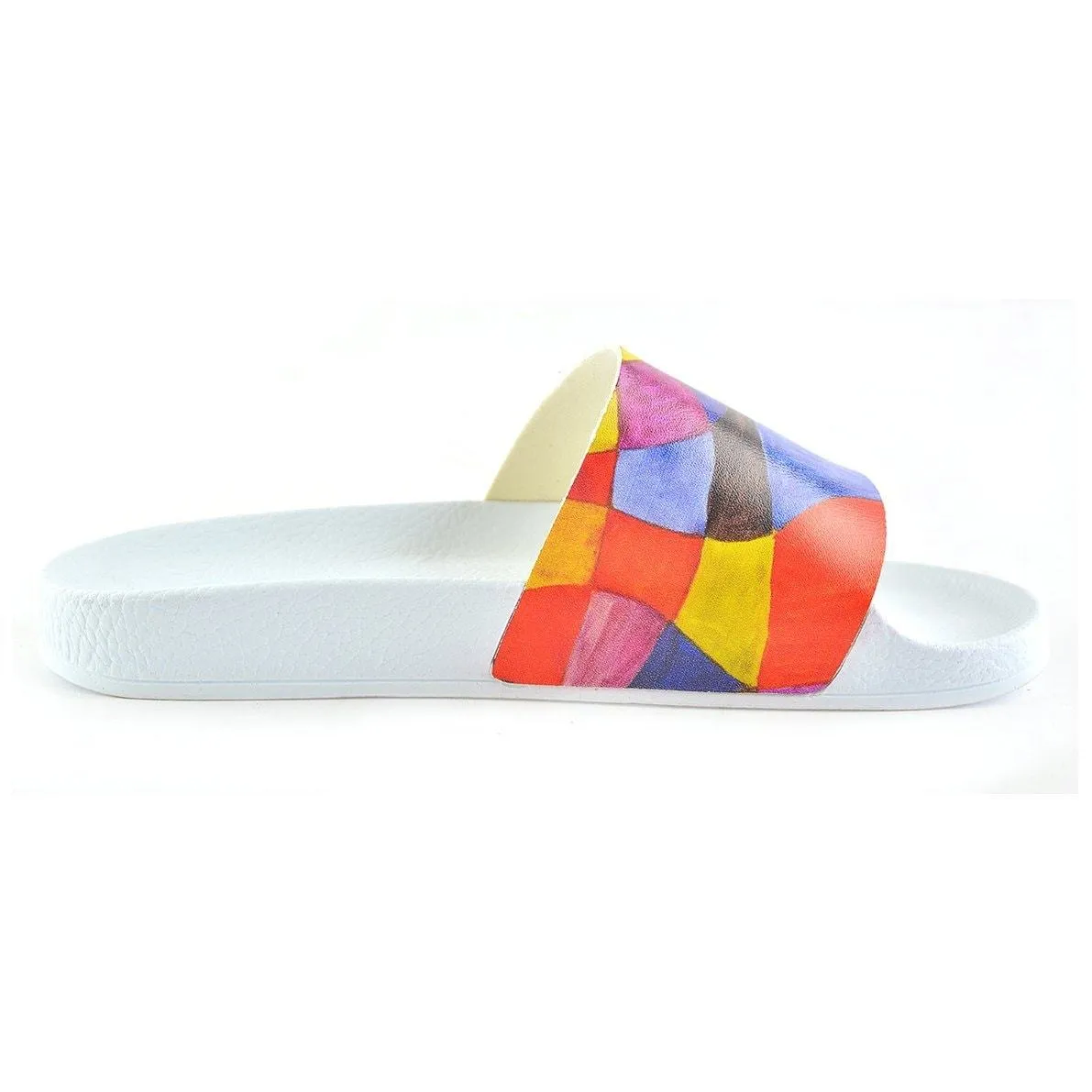 Colored Pastel Pattern Geometric Patterned Sandal - CAP107