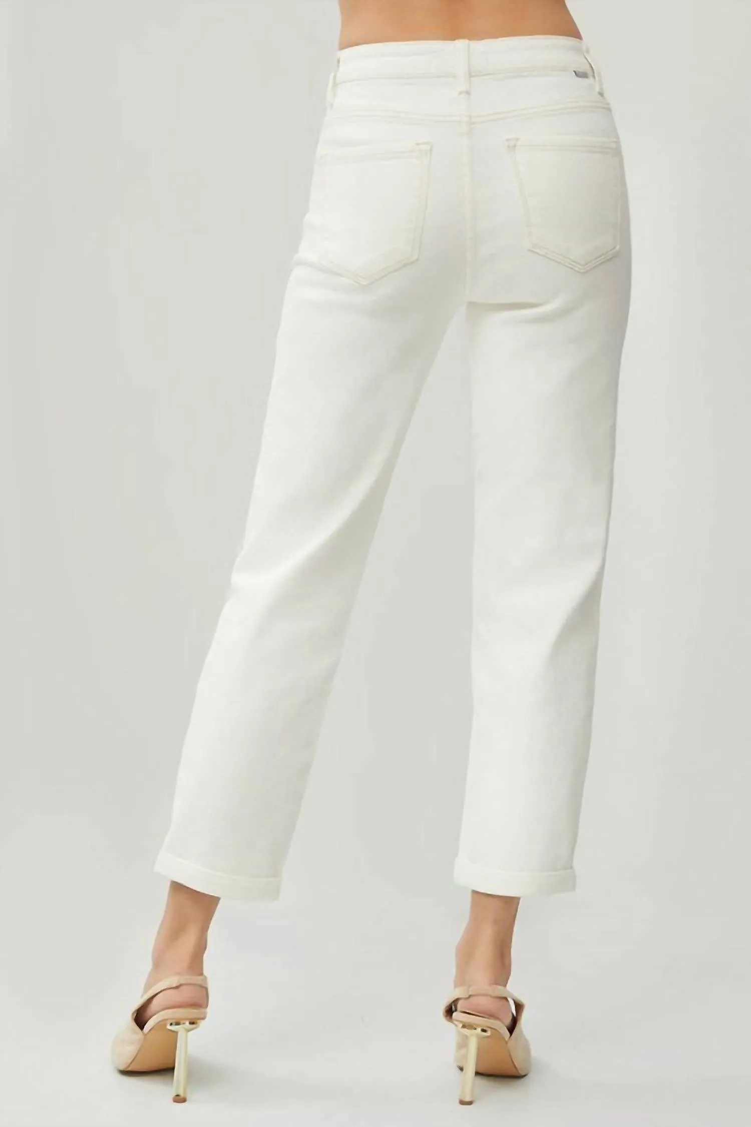 Corin High Rise Boyfriend Jeans In Cream