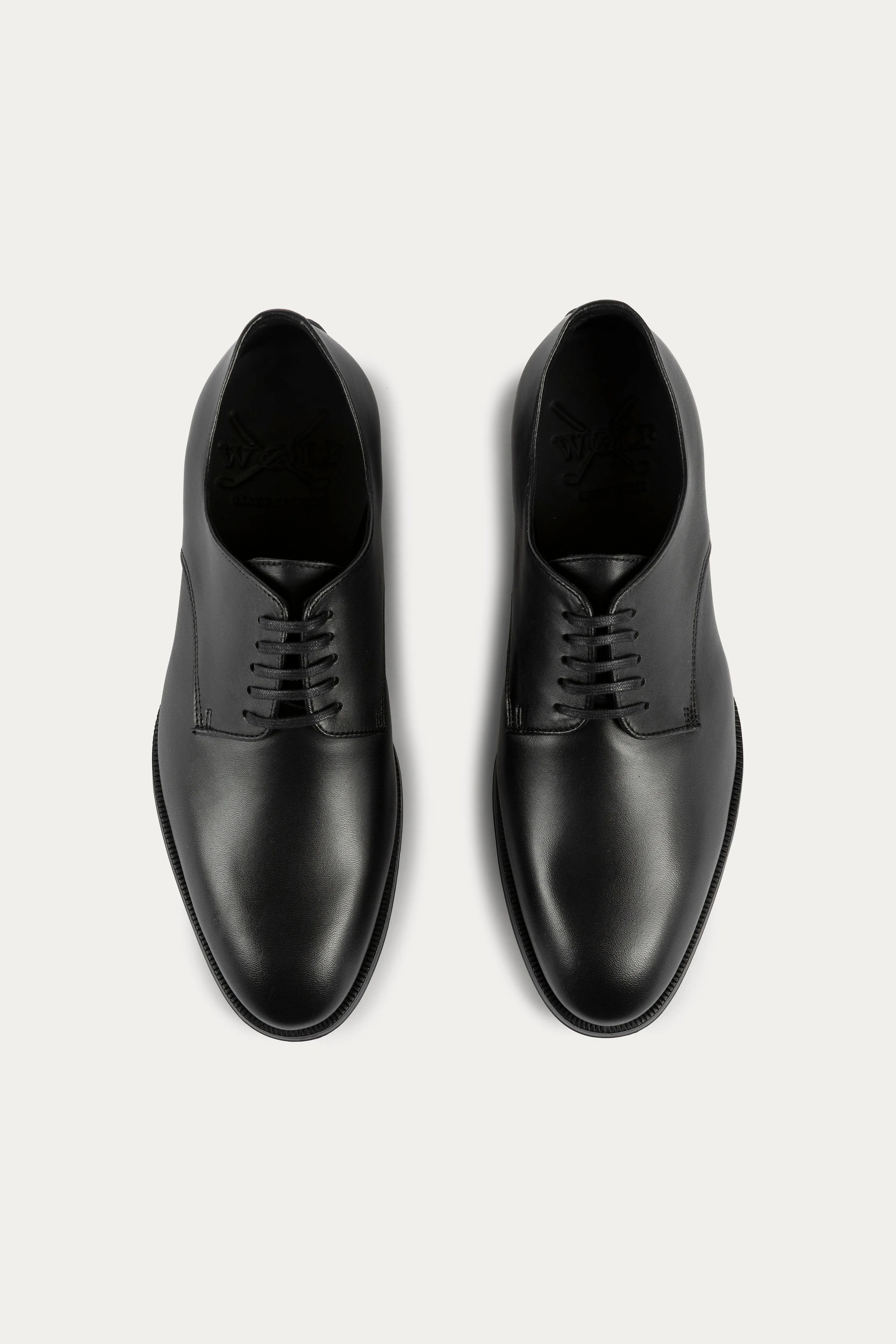 Derby Leather Dress Shoes in Black