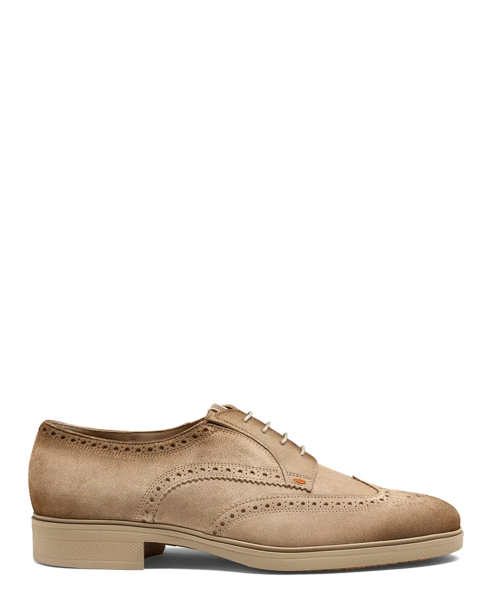 Easy Brogue Suede Laceup in Brown