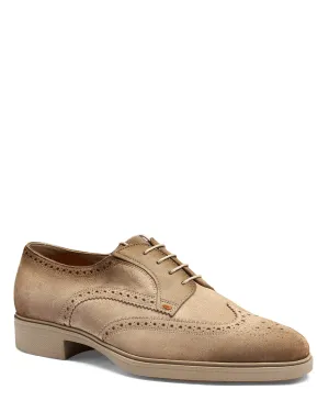 Easy Brogue Suede Laceup in Brown