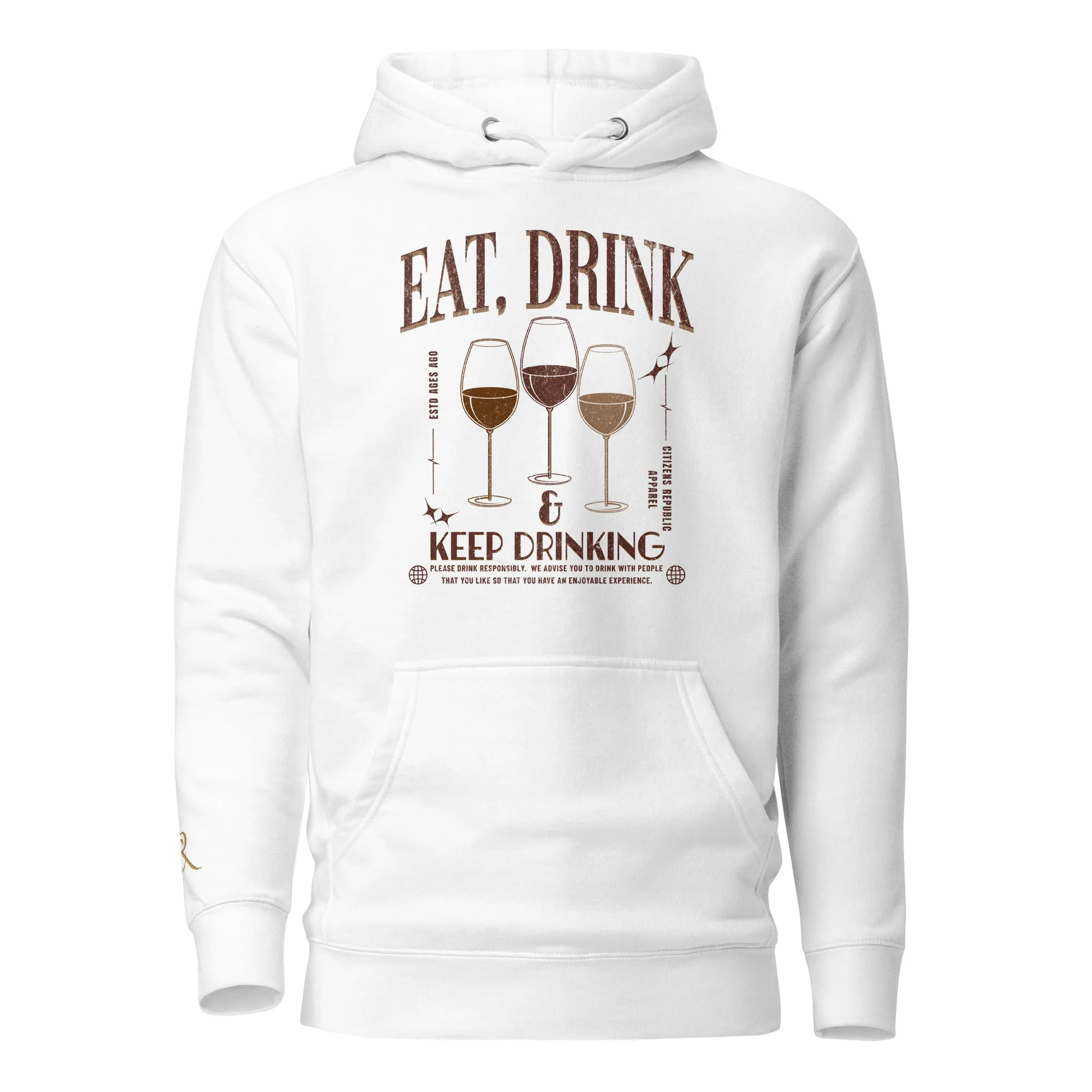 Eat, Drink, Repeat - Unisex Graphic Hoodie Pullover