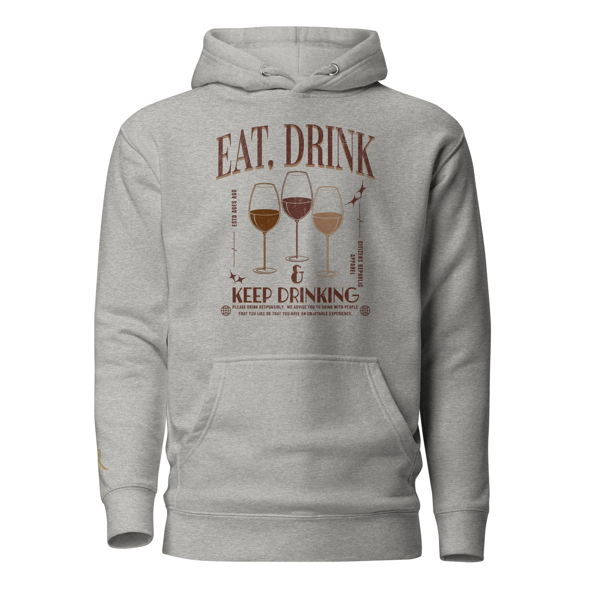 Eat, Drink, Repeat - Unisex Graphic Hoodie Pullover
