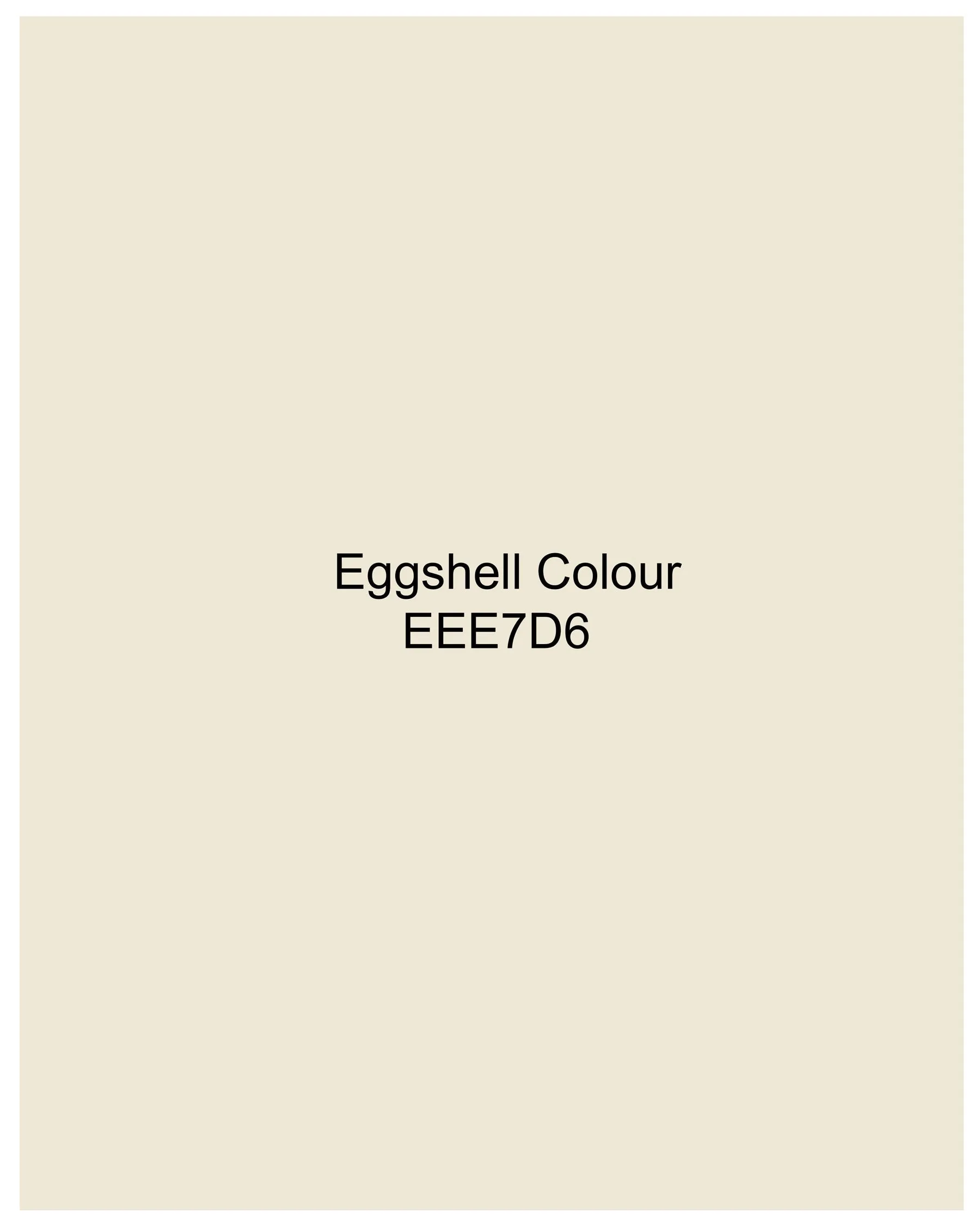 Eggshell Cream Single Breasted Premium Velvet Designer Blazer