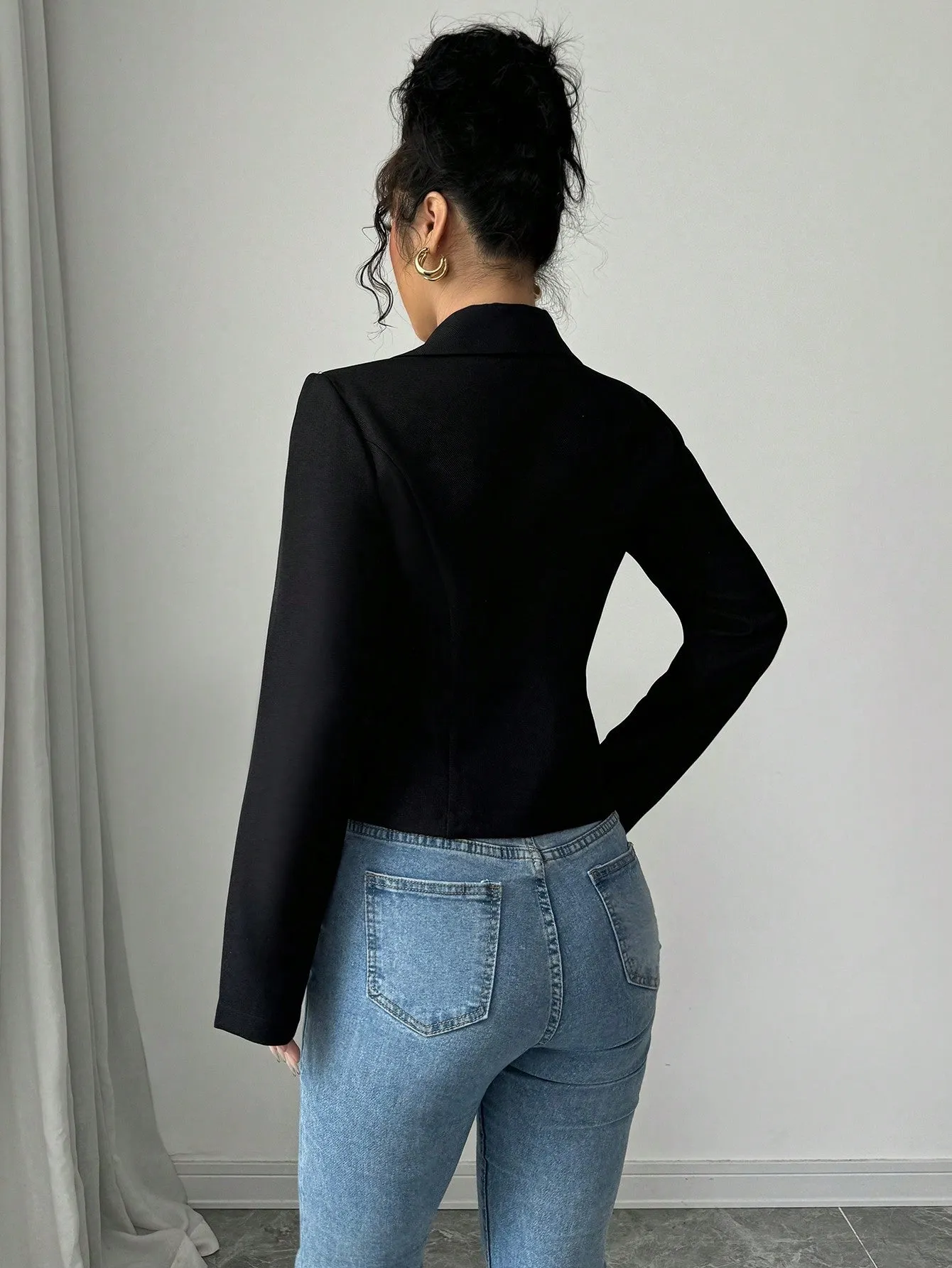 Elenzga Blazer Elegante para Mujer en Cherry Vibes