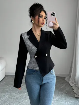 Elenzga Blazer Elegante para Mujer en Cherry Vibes