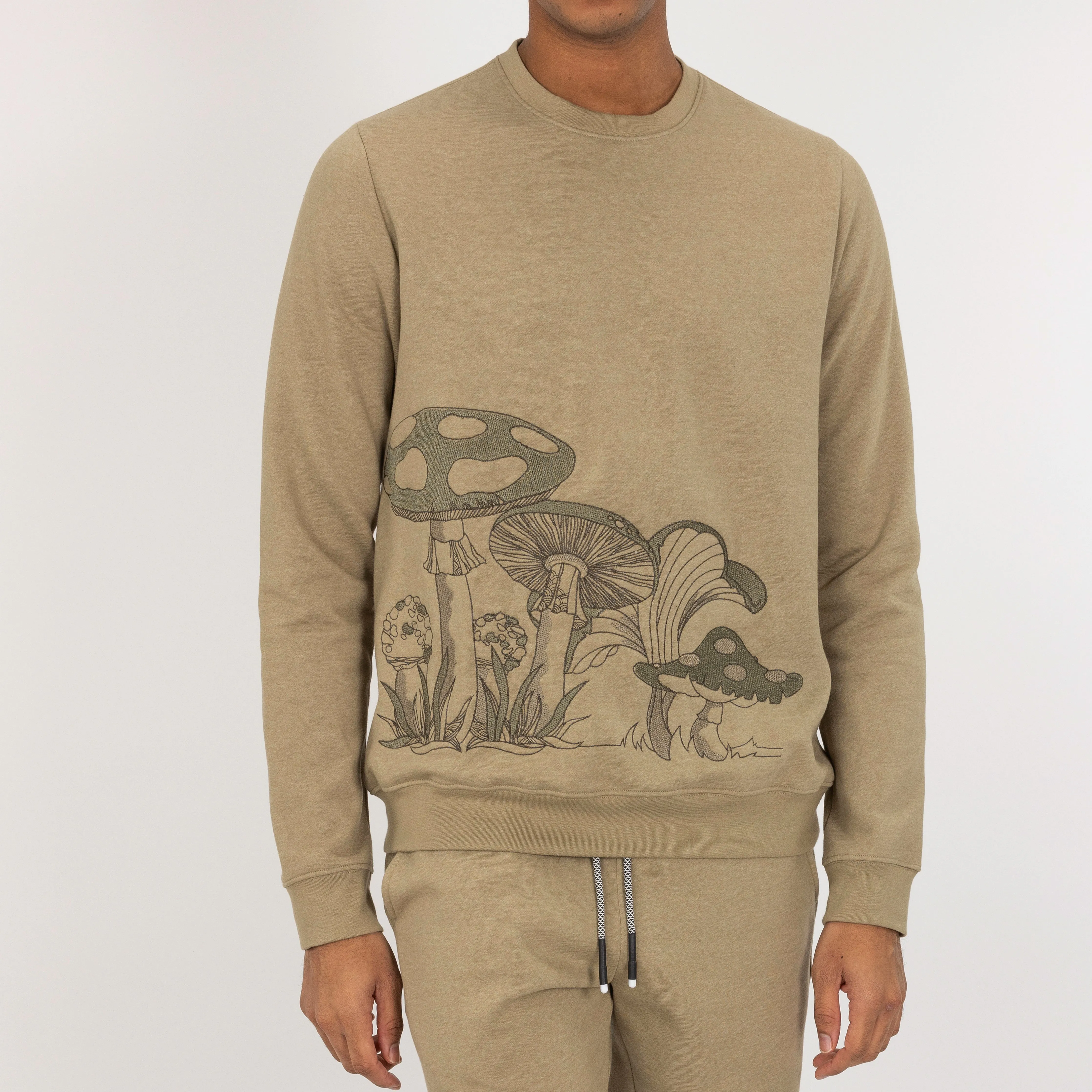Embroidered Front Sweatshirt  - Elm / Mushroom Fantasy