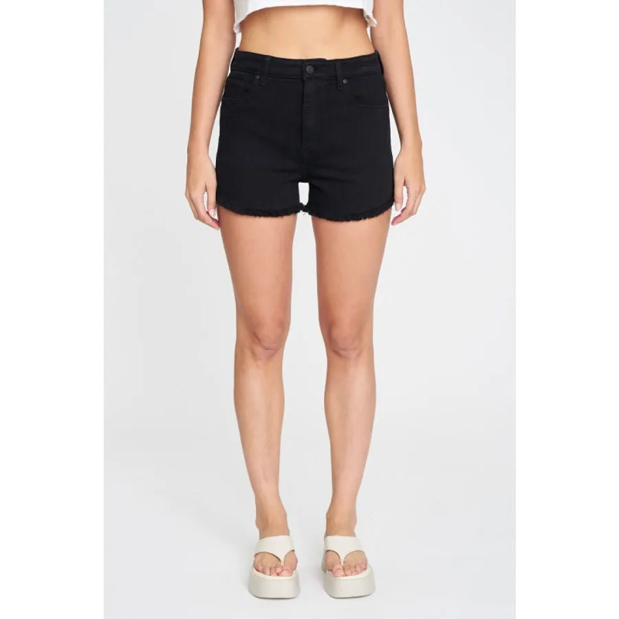 Eunina High Rise Cut Off Lulu Short - Raven Black